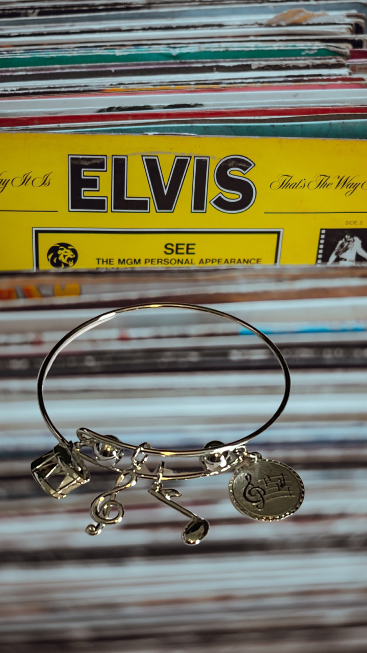 Adjustable Guitar, Drum, Charm Bracelets plated four colors