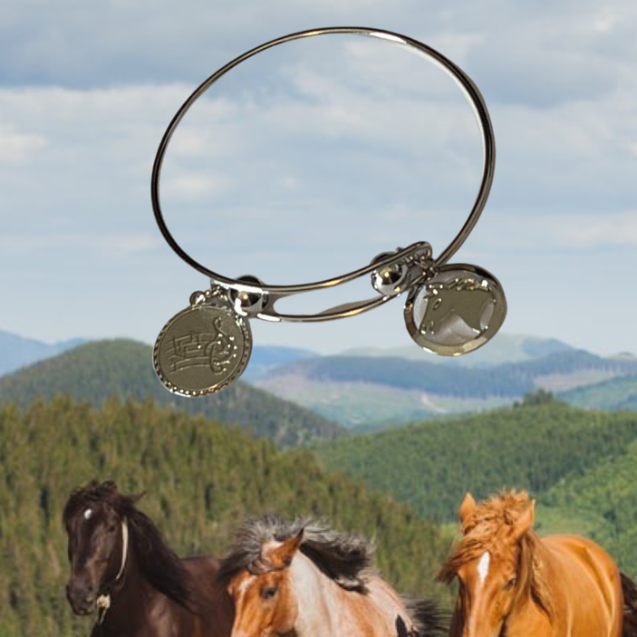 RHODIUM SILVER PLATE - HORSE