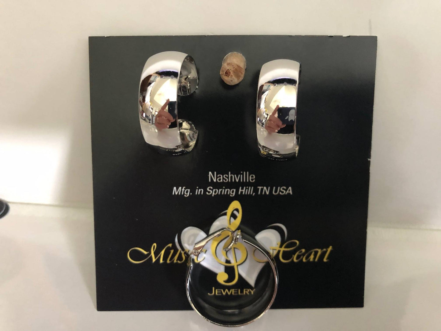 Clip Earrings Plated 22k Gold and Rhodium