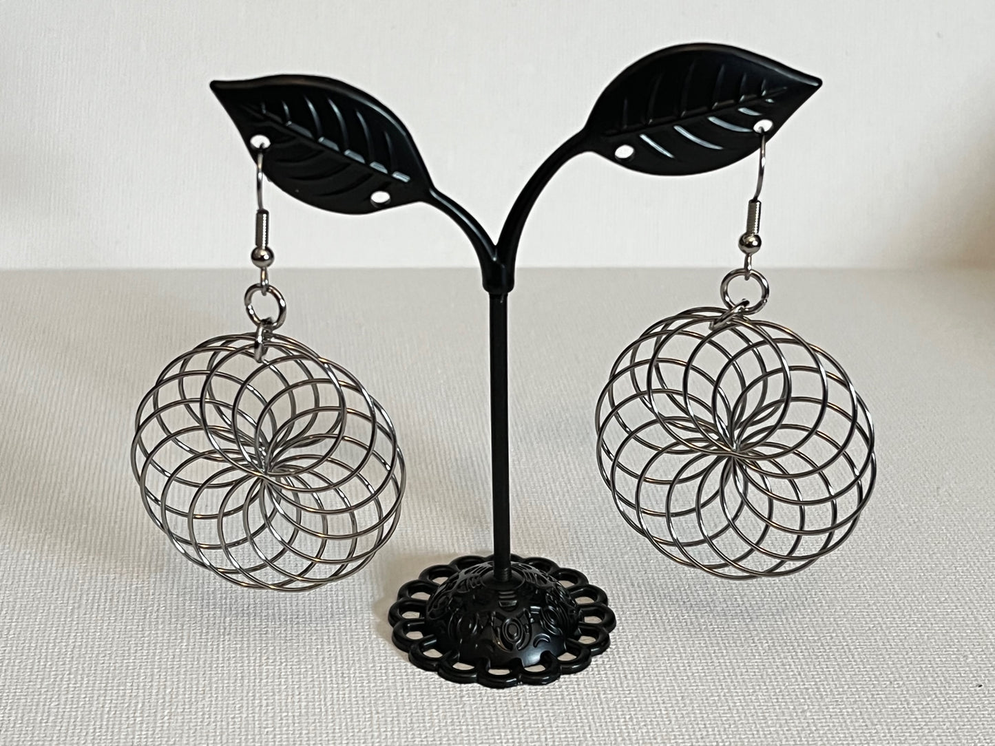 Spiral Earrings, Stainless Steel or Gold Plated (Various Colors and Sizes)
