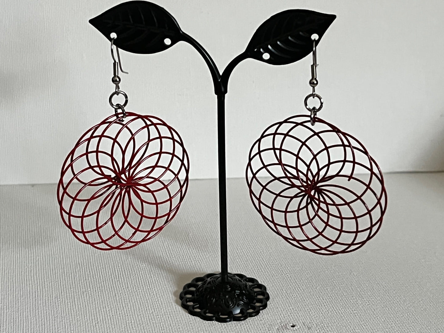 Spiral Earrings, Stainless Steel or Gold Plated (Various Colors and Sizes)