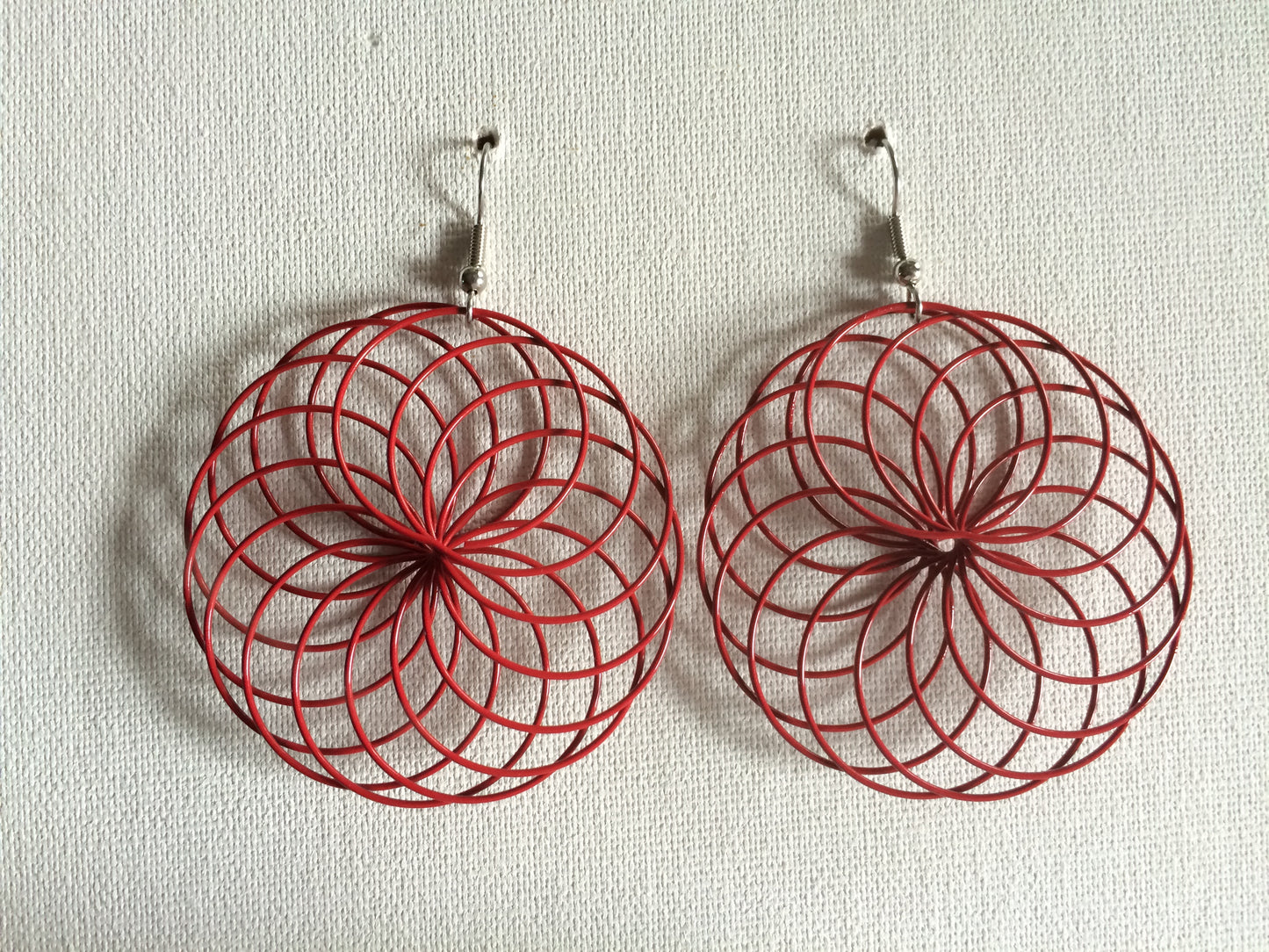 Spiral Earrings, Stainless Steel or Gold Plated (Various Colors and Sizes)