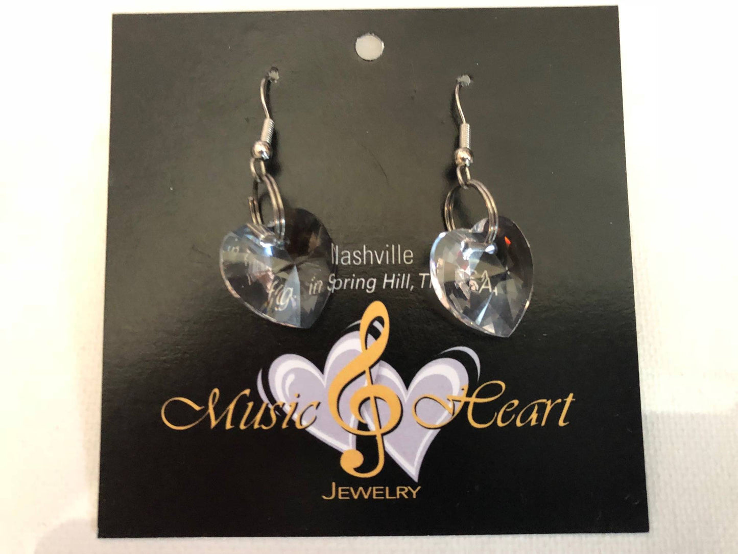 Swarovski Crystal Heart Earrings