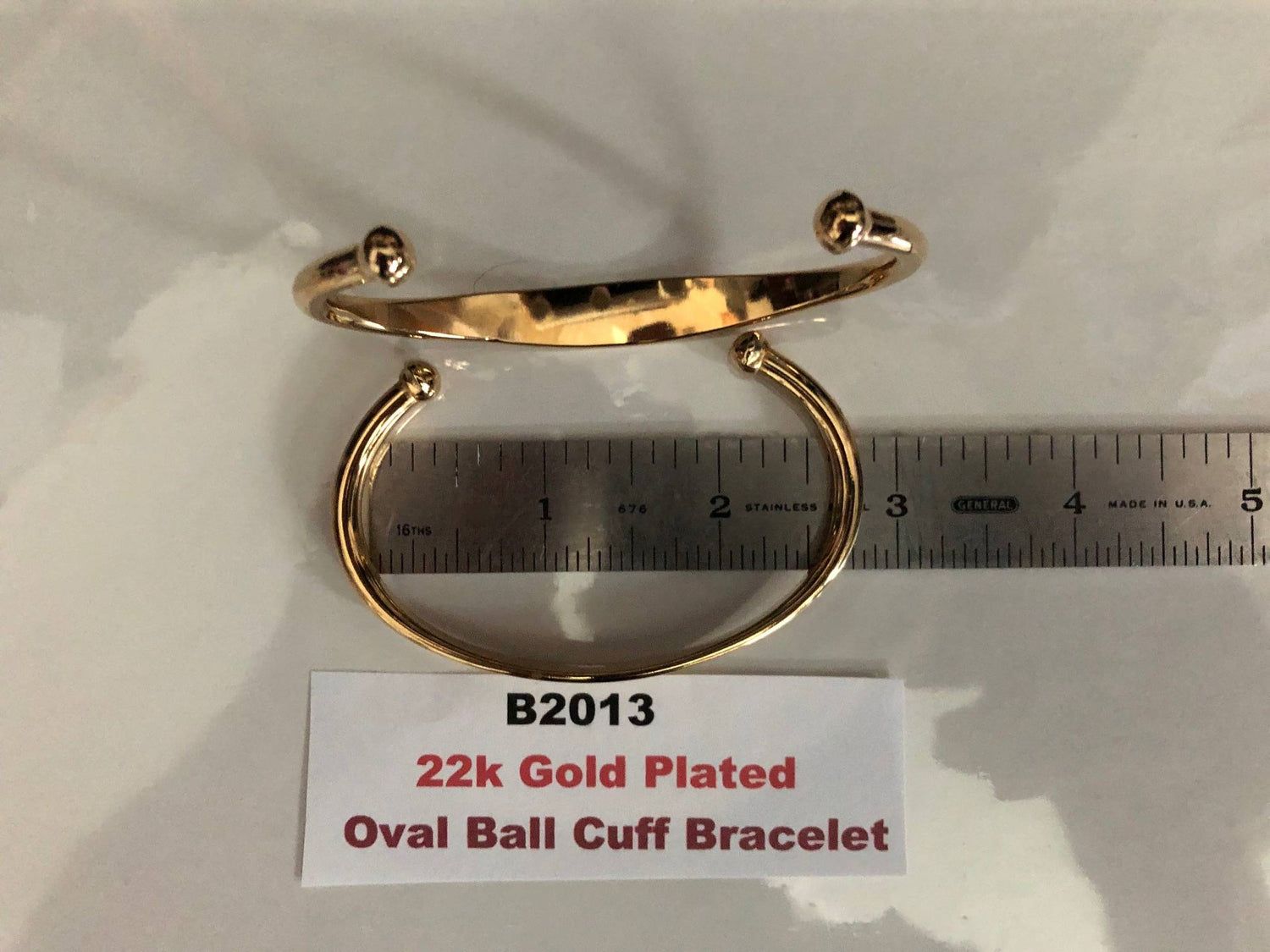 Oval Cuff Bracelets  Plated 22k Gold, Rhodium or Platinum