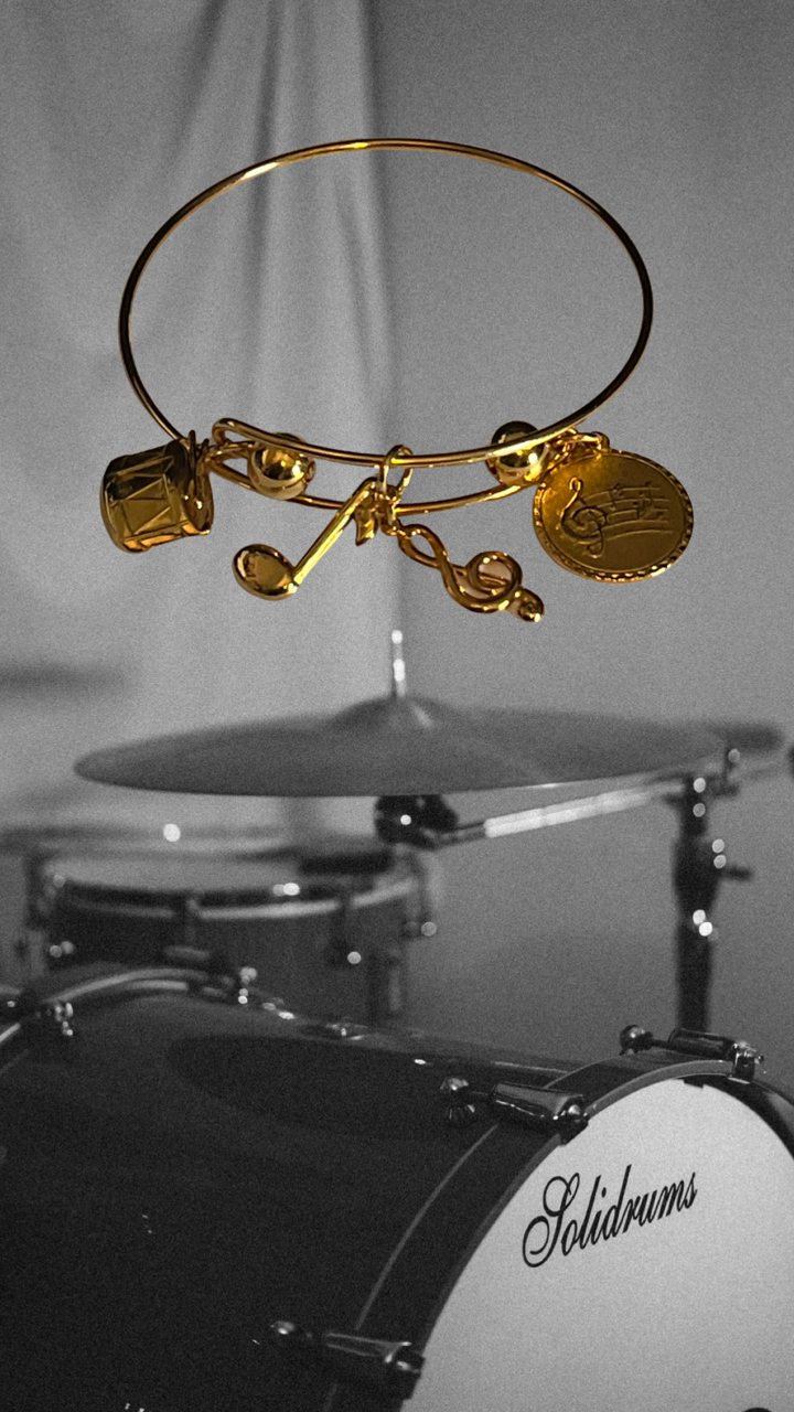 Adjustable Guitar, Drum, Charm Bracelets plated four colors with free shipping