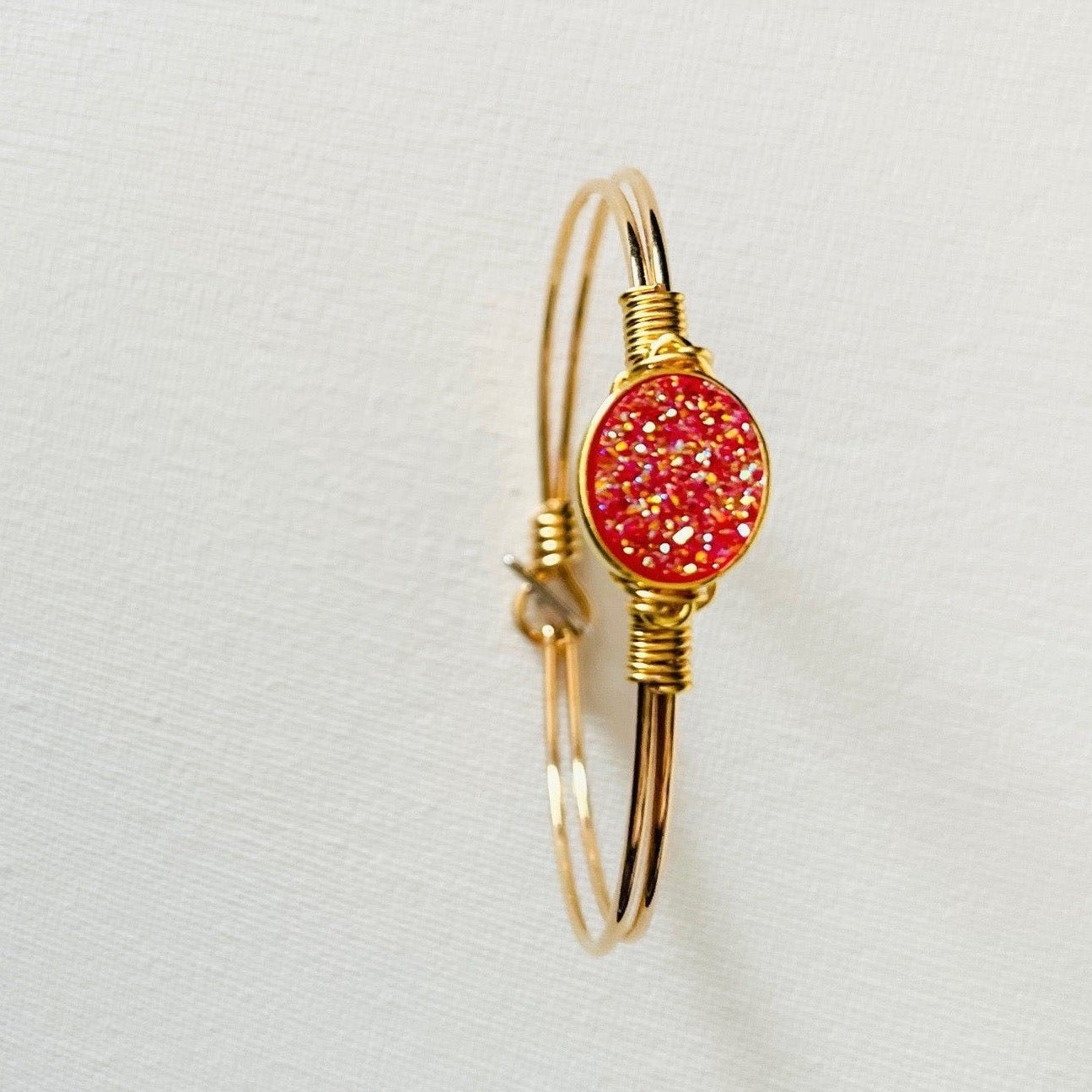 22K GOLD PLATED - HOT PINK