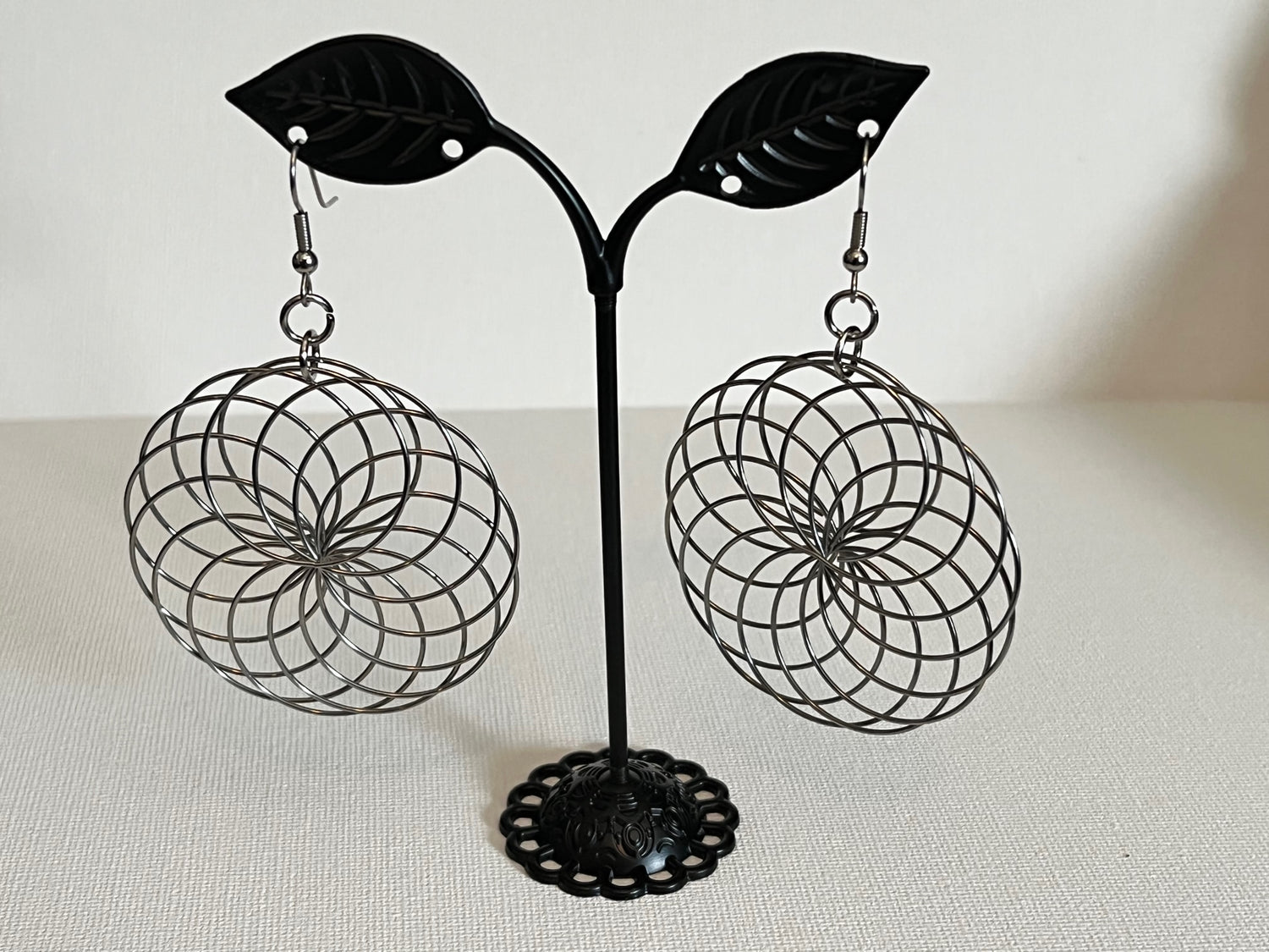 Spiral Earrings, Stainless Steel or Gold Plated (Various Colors and Sizes)