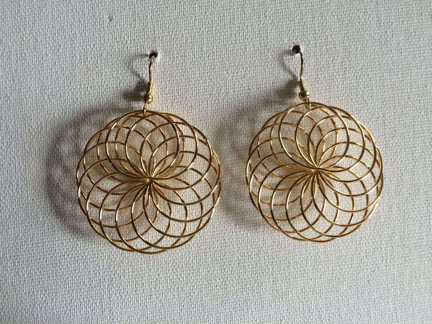 Spiral Earrings, Stainless Steel or Gold Plated (Various Colors and Sizes)