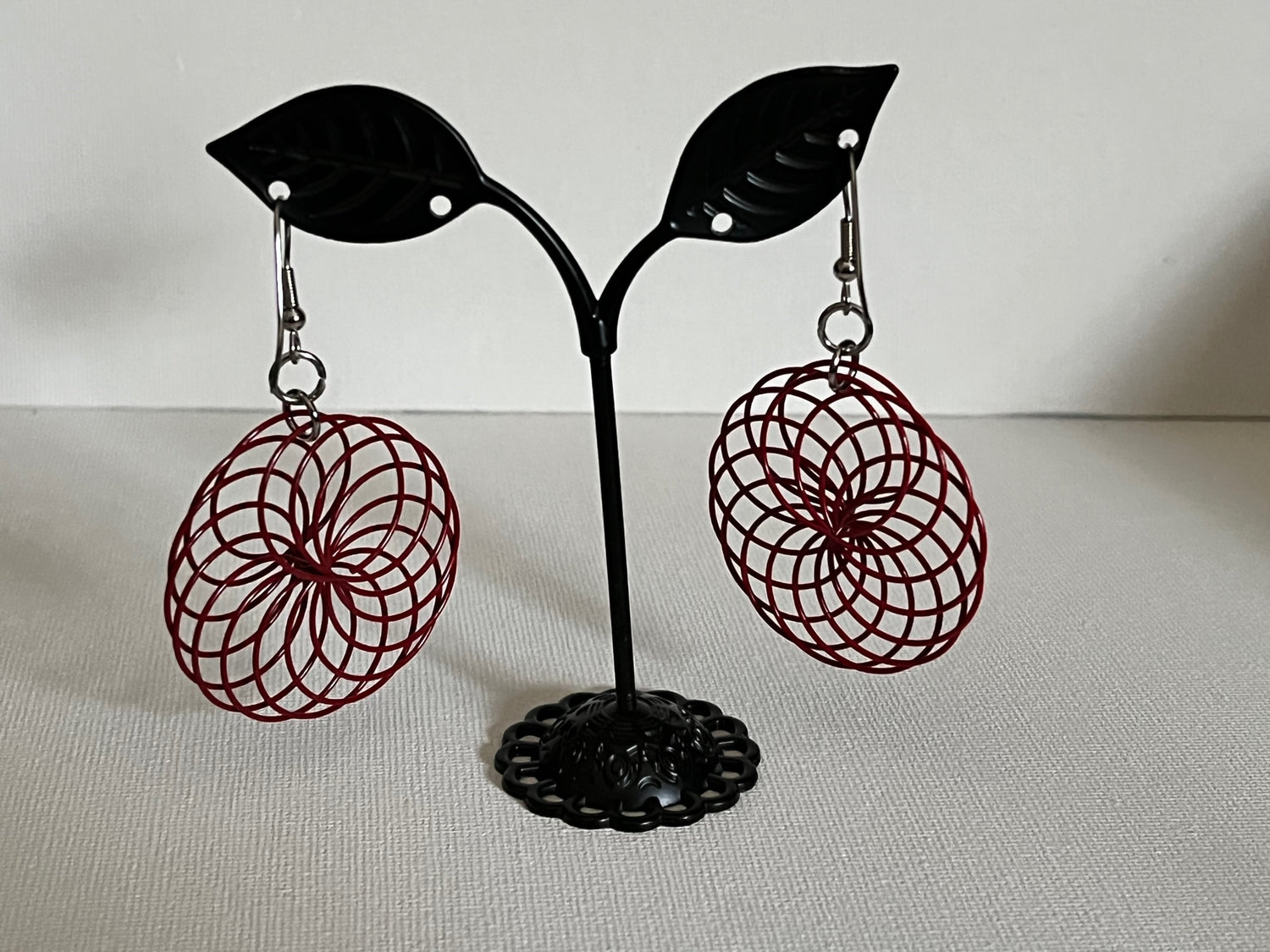 Spiral Earrings, Stainless Steel or Gold Plated (Various Colors and Sizes)
