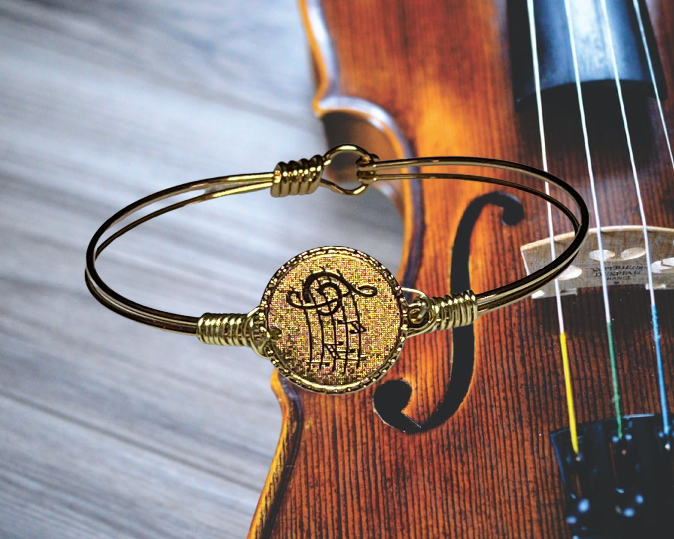 Music Coin Bracelets Plated 22k Gold ,and Made by Hand in the USA.