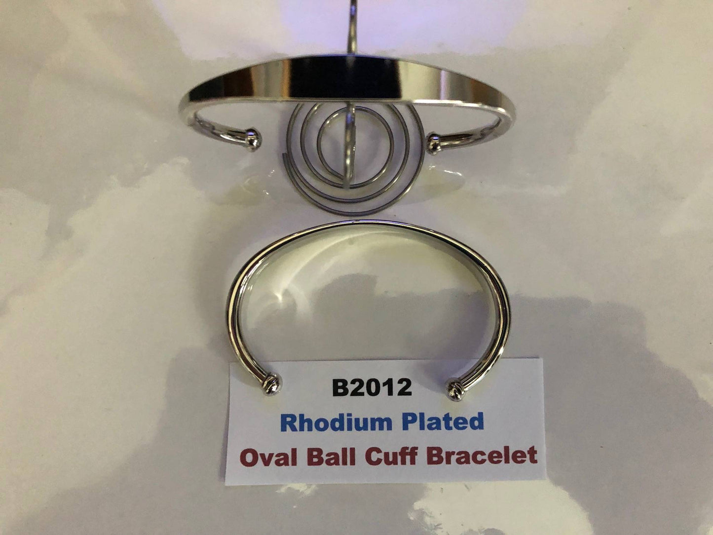 Oval Cuff Bracelets  Plated 22k Gold, Rhodium or Platinum