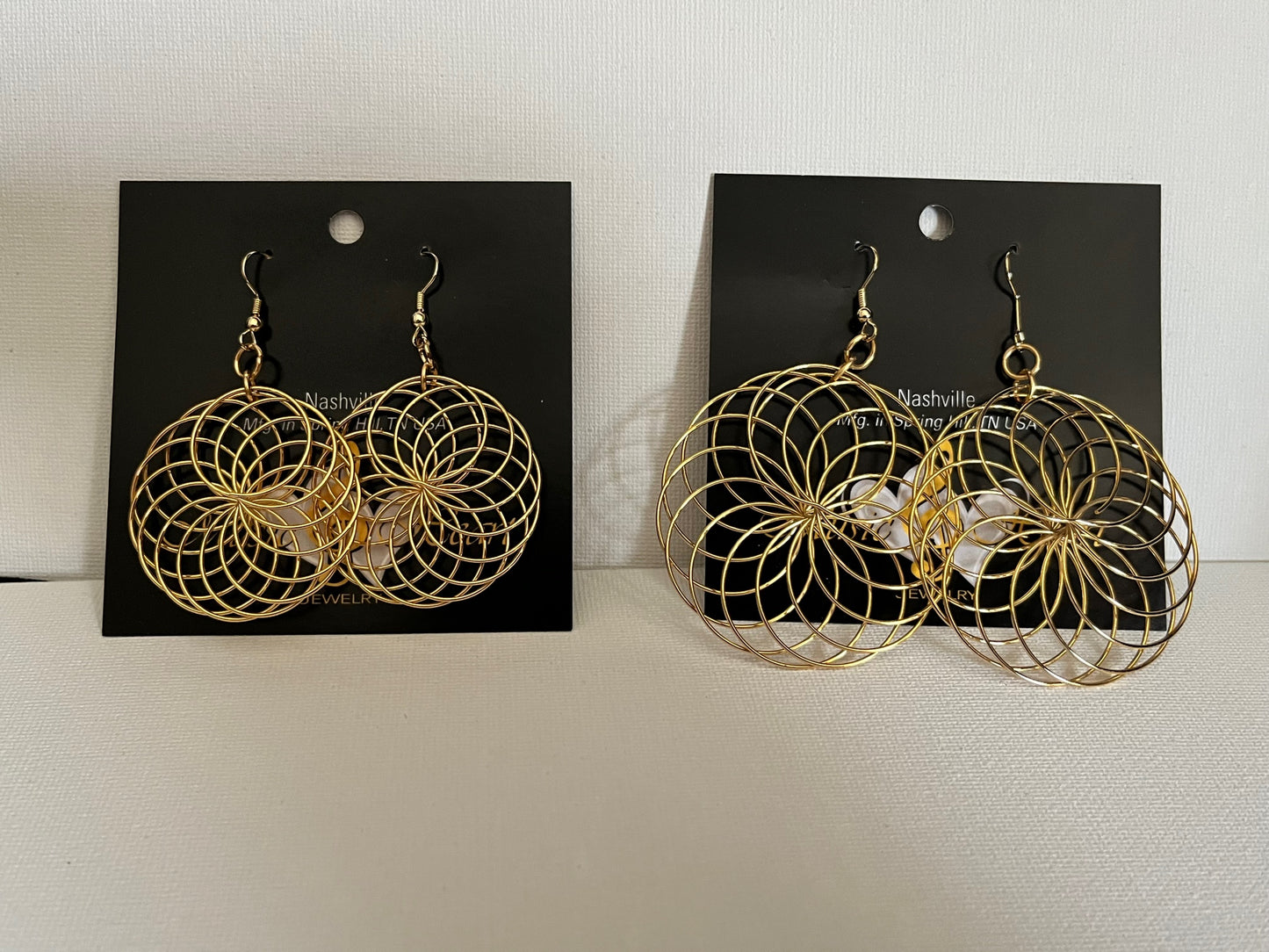 Spiral Earrings, Stainless Steel or Gold Plated (Various Colors and Sizes)